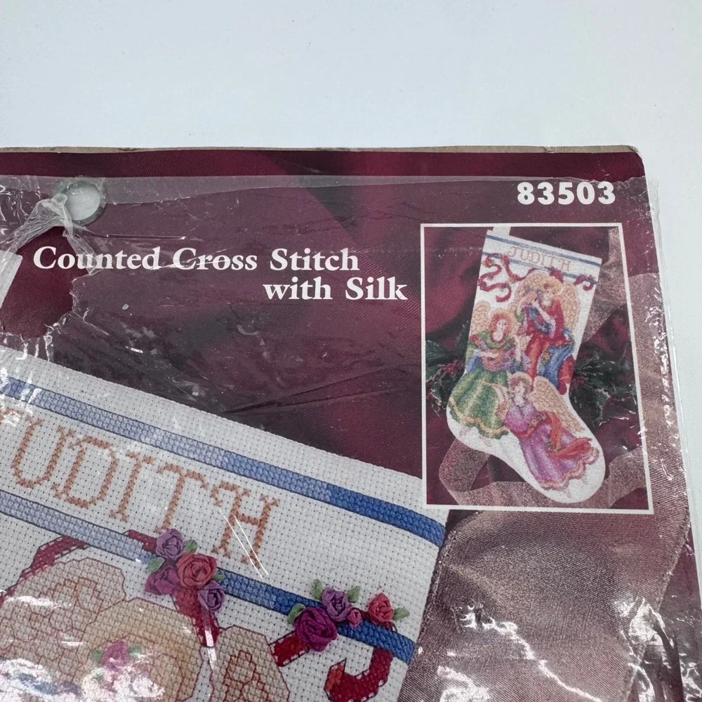 Bucilla Heavenly Rhapsody‎ Cross Stitch Kit Stocking Angels 83503 Vintage Craft